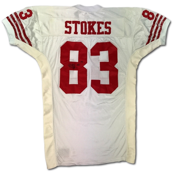 J.J. Stokes 1995 San Francisco 49ers Game Used & Signed Road Jersey (49ers LOA, JSA)