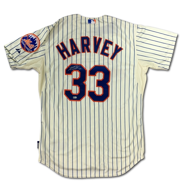 Matt Harvey Signed New York Mets Pinstripe Authentic Jersey (MLB Auth)
