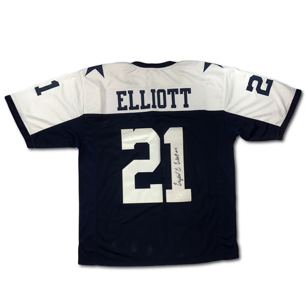 Ezekiel Elliott Signed Dallas Cowboys Thanksgiving Day Custom Jersey (JSA COA)