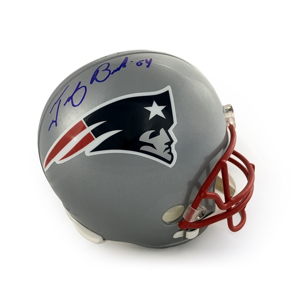 Tedy Bruschi Signed New England Patriots Full Size Replica Helmet (JSA COA)