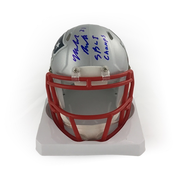 (2) Tedy Bruschi & Malcolm Butler Signed New England Patriots Mini Helmets (Steiner/JSA)