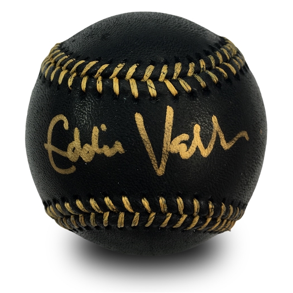 Eddie Vedder Signed Official Major League Baseball - Rare Black Baseball w/Gold Stitching (JSA LOA)