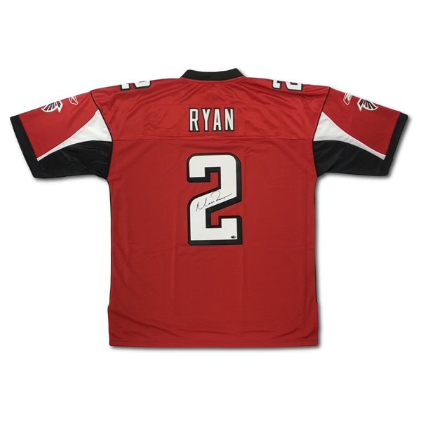 Matt Ryan Signed Atlanta Falcons Licensed Replica Home Jersey (Peach State Sports/Ryan Holo) 