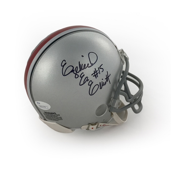 Ezekiel Elliott Signed Ohio State Buckeyes Mini Helmet - Full Signature - Buckeye Stickers (JSA COA)