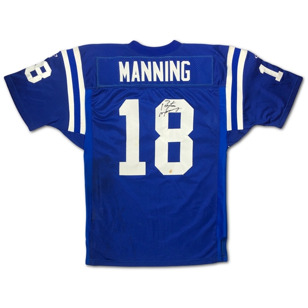 Peyton Manning 1998 Indianapolis Colts Game Used & Signed Rookie Home Jersey (MEARS/JSA)