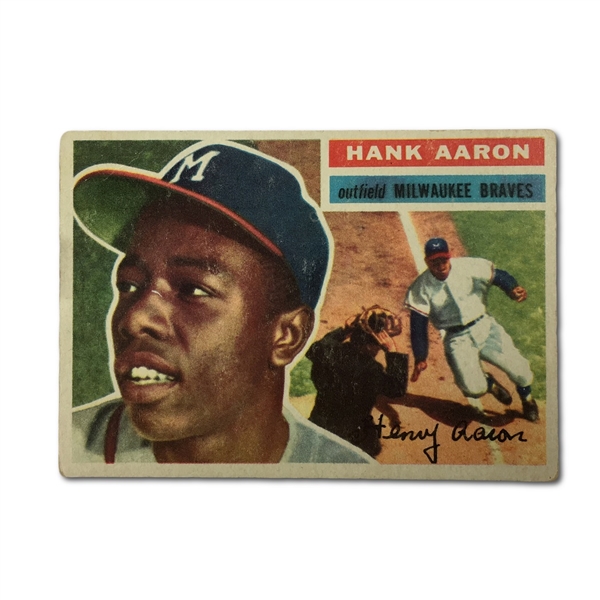 1955 Topps #31 Hank Aaron Baseball Trading Card - 2nd Year 