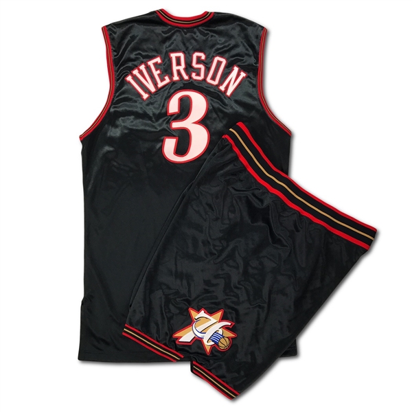 allen iverson jersey and shorts