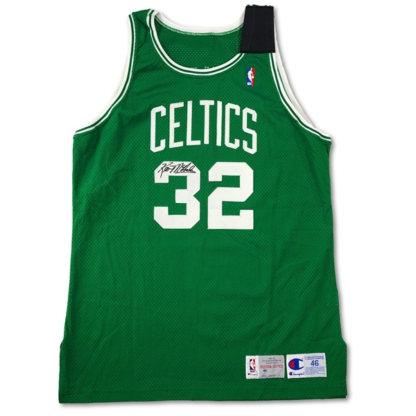 Kevin McHale 1992-93 Boston Celtics Game Used & Signed Road Jersey - Final Season w/Armband (MEARS,JSA)