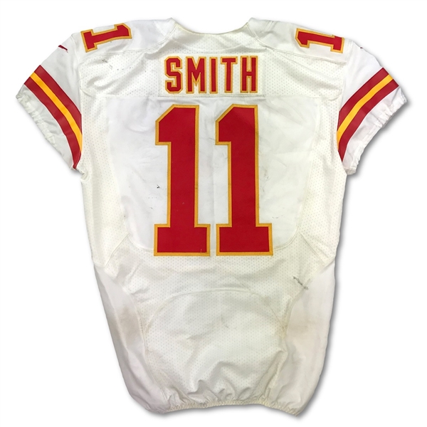 Alex Smith 1/4/2014 Kansas City Chiefs Game Used Playoff Jersey - 4 Touchdowns! 435 Total Yards - Photo Matched (RGU LOA)