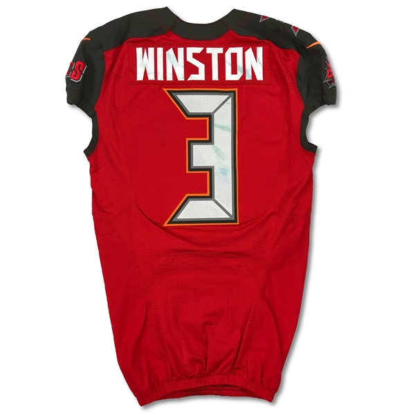 Jameis Winston 12/11/2016 Tampa Bay Buccaneers Game Used Home Jersey - Photo Matched (RGU)