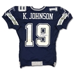 Keyshawn Johnson 2004 Dallas Cowboys Game Used & Signed Jersey - Good Wear