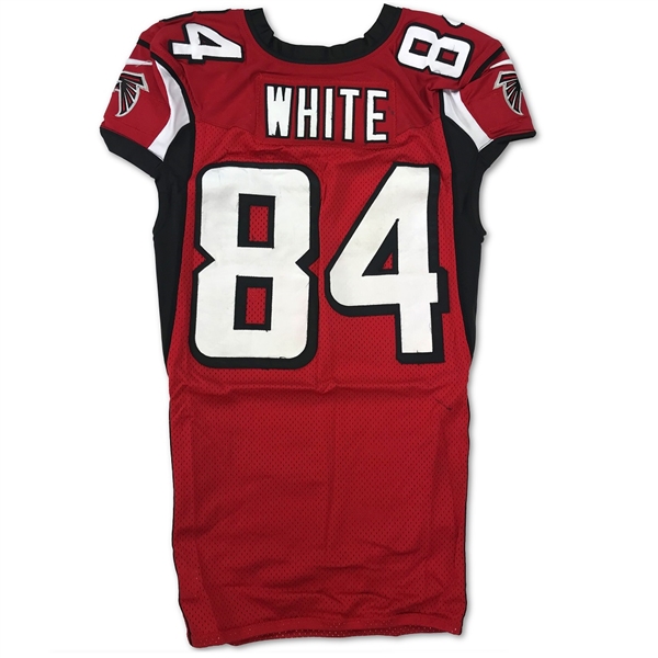 Roddy White 9/23/2012 Atlanta Falcons Game Used Home Jersey - Photo Matched, Unwashed (RGU/White LOA)