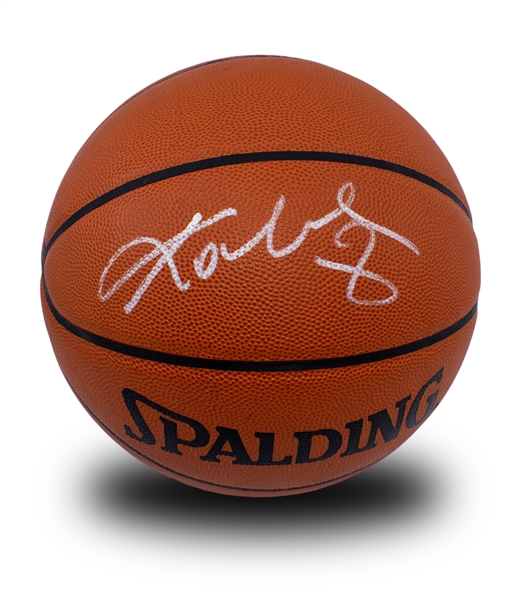 Kobe Bryant Signed Official NBA Game Basketball - Rare White Ink - JSA (Jamal Anderson Collection)