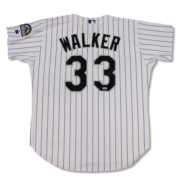Larry Walker Colorado Rockies Game Used & Signed Jersey (Schneider Collection)