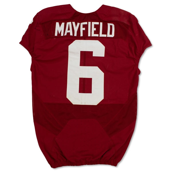 Baker Mayfield 2016 Oklahoma Sooners Game Used Home Jersey - Photo Matched to 5 Games! (Fanatics/OU COA)