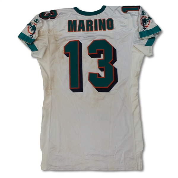 Dan Marino 8/4/1997 Miami Dolphins Game Used Road Jersey - Unwashed, Dirty (Fanatics/Marino COA)