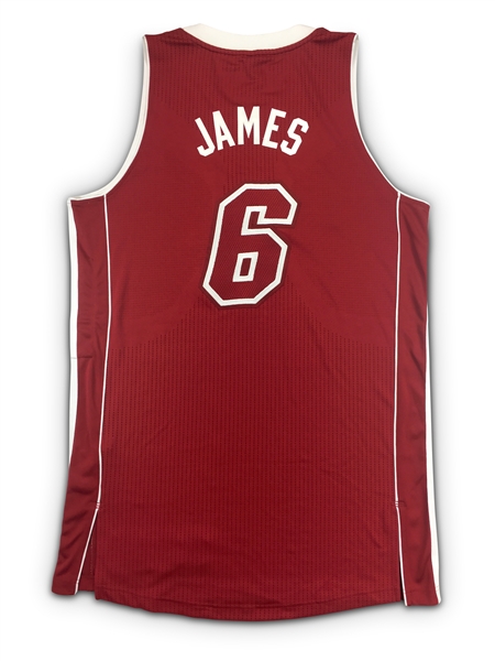 LeBron James 2013-14 Team Issued Miami Heat Alternate Road Jersey - Rare Example