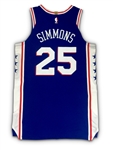 Ben Simmons Photo Matched 2018-19 Philadelphia 76ers Game Worn Jersey - Gifted to Fan! Ticket & Program Included (RGU LOA)