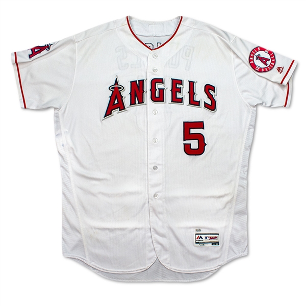 Albert Pujols Photo Matched 8/30/16 Game Worn & Signed Los Angeles Angels Home Jersey (Resolution/MEARS A10/MLB Auth)