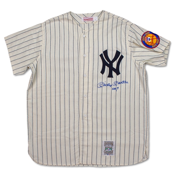 Mickey Mantle Signed & Inscribed New York Yankees Authentic Pinstripe Jersey (PSA LOA)