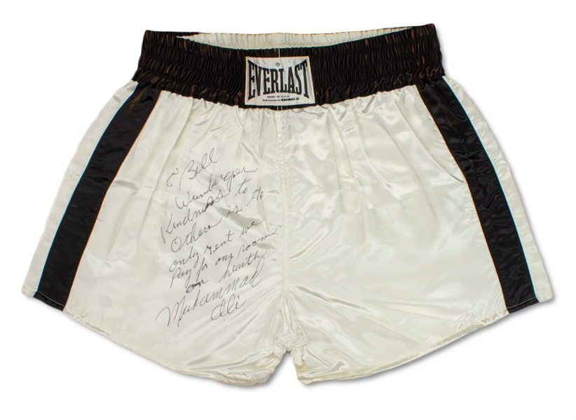 Muhammad Ali Professional Model Everlast Boxing Trunks - Clubhouse/Secretarial Signature & Inscription (Craig Hamilton LOA)