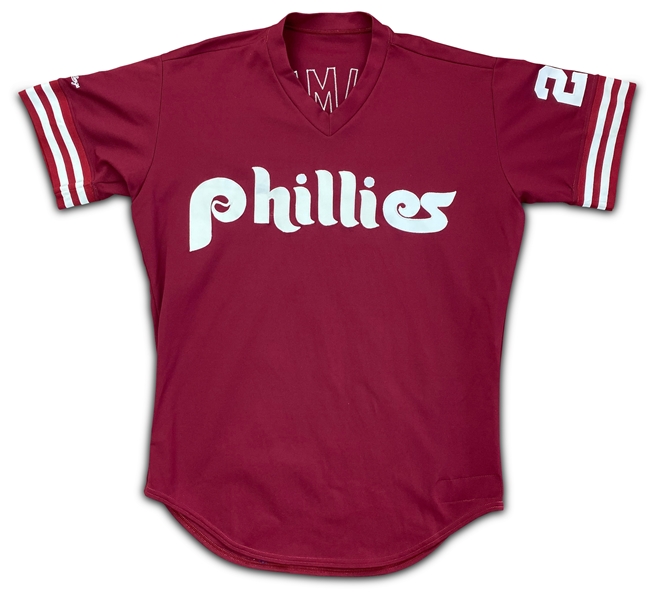 Mike Schmidt 1985-87 Philadelphia Phillies Batting Practice Used & Autographed Jersey