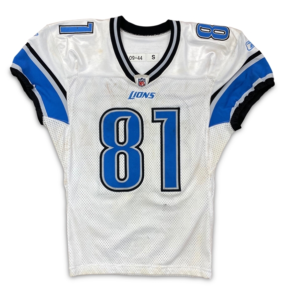 Calvin Johnson 2009 Detriot Lions Game Used Road Jersey - PHOTO MATCHED to 4 Games! (Player LOA / Sports Investors LOA)