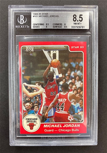 Michael Jordan 1984-85 Star #101 Rookie Card - Graded BGS 8.5 #0007939781