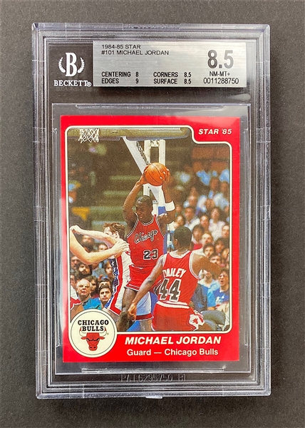 Michael Jordan 1984-85 Star #101 Rookie Card - Graded BGS 8.5 #0011288750