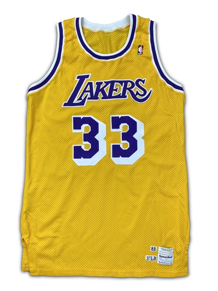 Kareem Abdul-Jabbar 1988-89 Los Angeles Lakers Game Worn Home Jersey - (Miedema LOA) Final Record Setting NBA Season