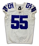 Leighton Vander Esch 10/20/2019 Dallas Cowboys Jersey - Photo Matched, Unwashed (NFL Auctions, Prova) 100th Patch