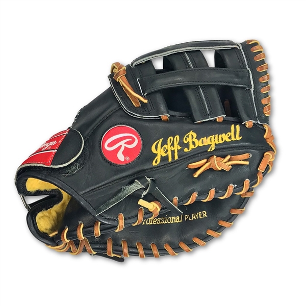 Jeff Bagwell Game Used Rawlings First Basemans Glove - Gold Glove Series Model (Lee Smith Player LOA) 
