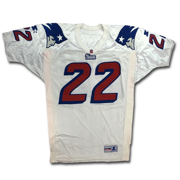 Dave Meggett 1997 New England Patriots Game Used Jersey - Solid Use, Repairs (Team Stamp)