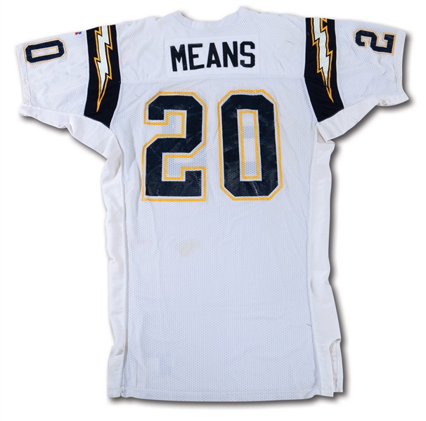 san diego chargers game used jersey