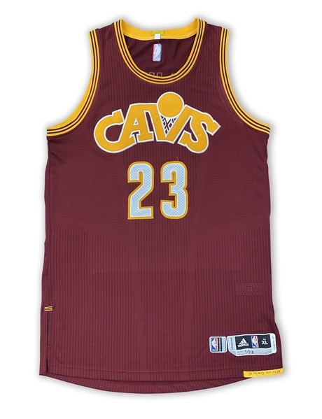 LeBron James 2016-17 Cleveland Cavailers Game Worn Retro Jersey - Photo Matched to 2 Games! TRIPLE DOUBLE! (Meigray LOA)