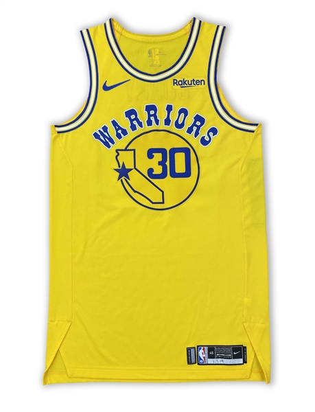 Stephen Curry 2018-19 Golden State Warriors Game Worn Home Throwback Jersey - 35 Points! Photo Matched! (Warriors/Meigray LOA)