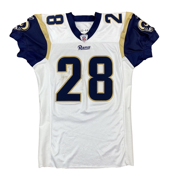 Lot Detail Marshall Faulk 2002 St Louis Rams Game Worn Road Jersey