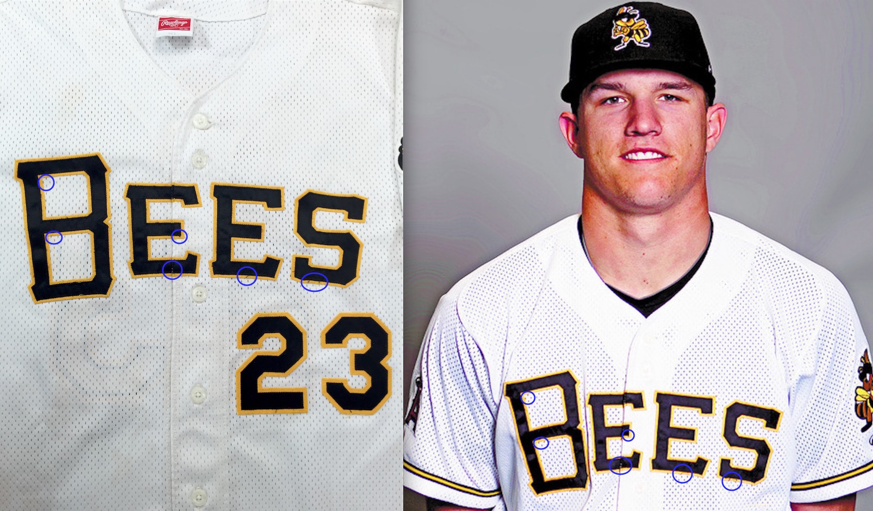 Salt Lake Bees Youth Grey Wilson Away Mike Trout Replica Jersey
