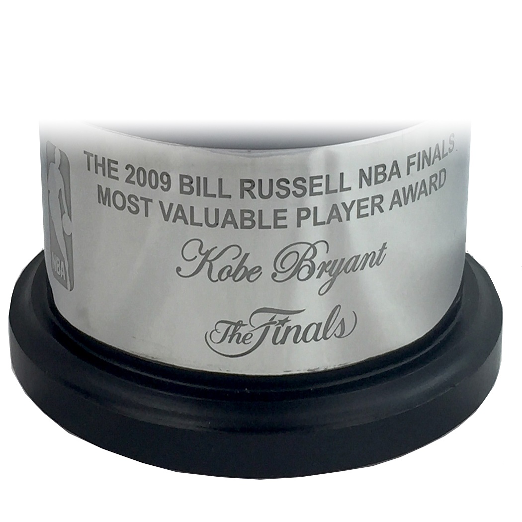 Lot Detail - Kobe Bryant 2009 Bill Russell NBA Finals MVP Award - Premium  Full Size Replica Trophy