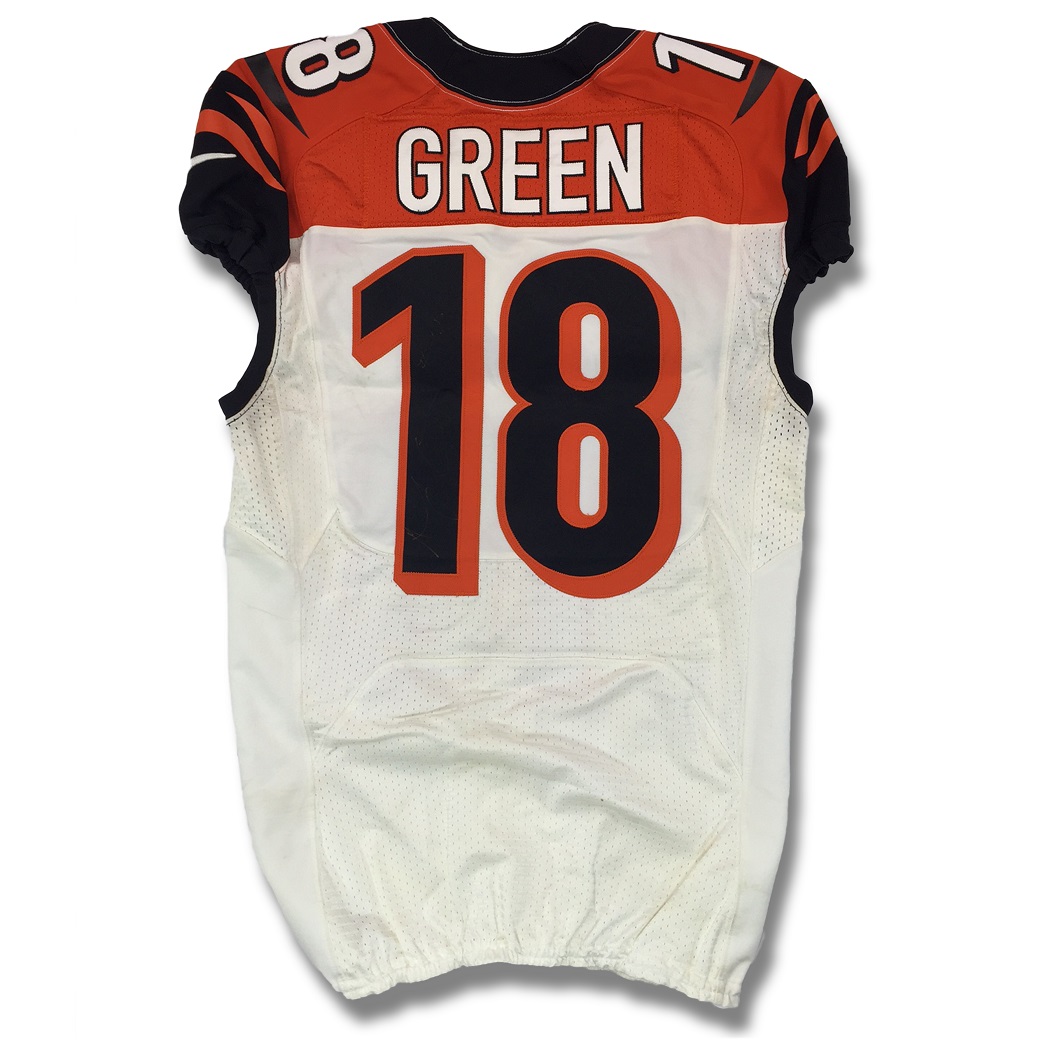 Lot Detail AJ Green 2012 Cincinnati Bengals Game Worn Autographed Jersey Touchdown JSA Pro Shop Tag