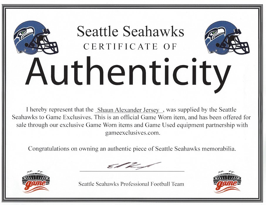 Seattle Seahawks NFL Authentic Shawn Alexander Sewn Jersey