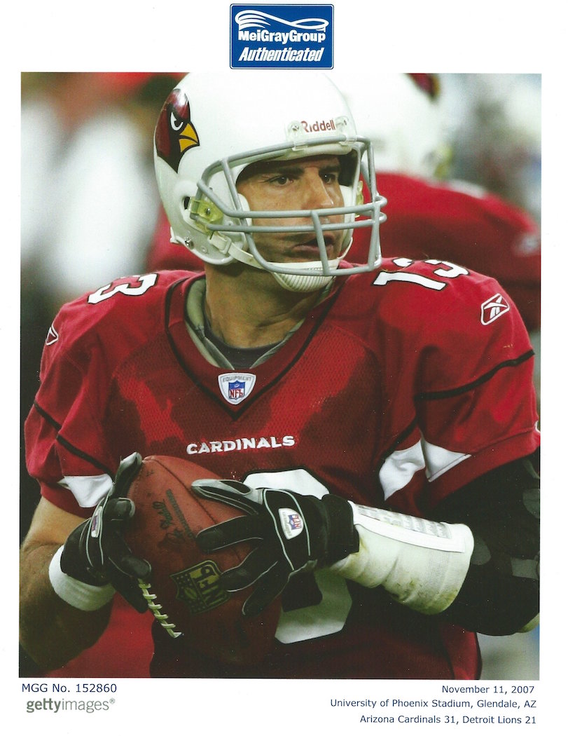 Lot Detail - 2009 Kurt Warner Arizona Cardinals Game-Used Pre