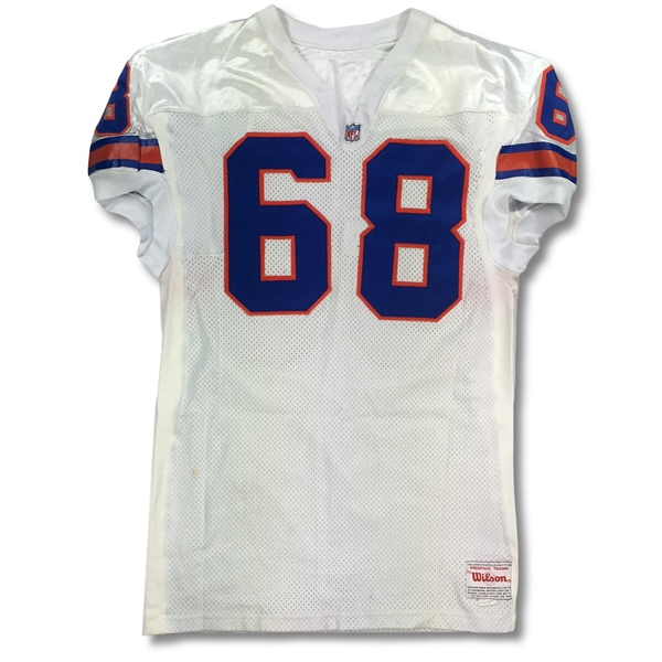 Russell Freeman 1992 Denver Broncos Game Worn Jersey - Rookie Year! (Season Long Use, Repairs)