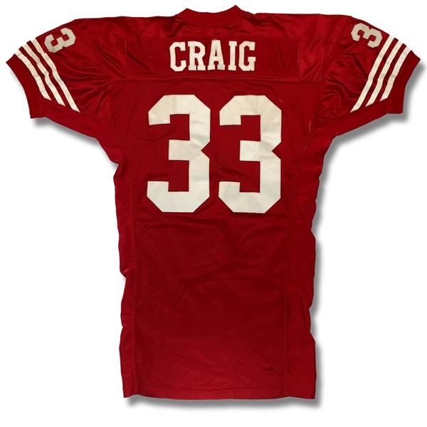 Roger Craig San Francisco 49ers Game Worn Jersey - 13 Repairs! (Incredible Use) 