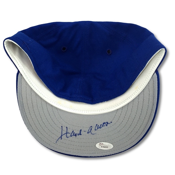 Hank Aaron Atlanta Braves Autographed Baseball Cap (JSA)