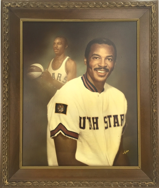 Zelmo Beaty Framed Original Player Portrait (Beaty Collection LOA)