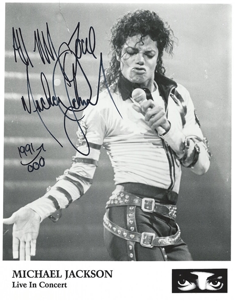 Michael Jackson Autographed “Bad” Concert 8x10 Photograph (PAAS LOA)