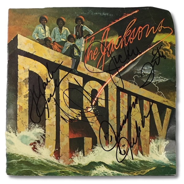 Jackson 5 Autographed "Destiny" Album (JSA Sticker)