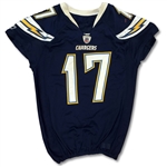 Philip Rivers 2010 San Diego Chargers Game Used Jersey - 336 Passing Yards (Photomatch, Chargers COA)