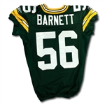 Nick Barnett 2010 Green Bay Packers Game Used Jersey - 10/3/10 vs Lions (Packers COA)